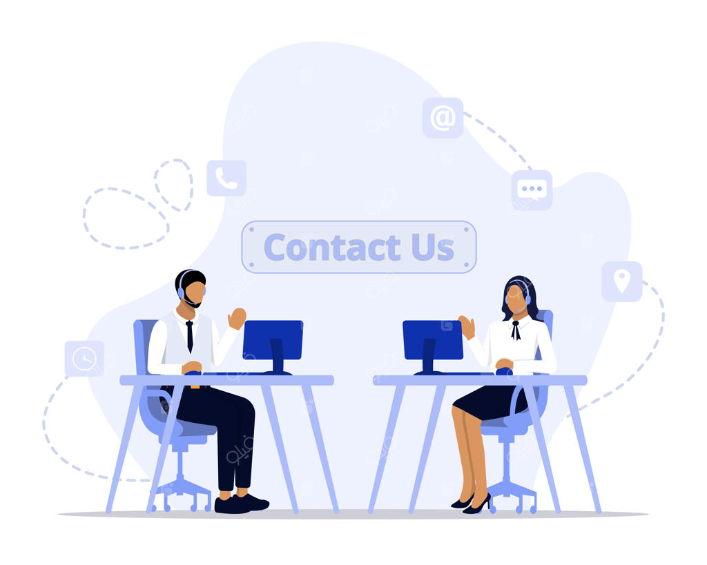 تصویرسازی مفهومی تماس با ما