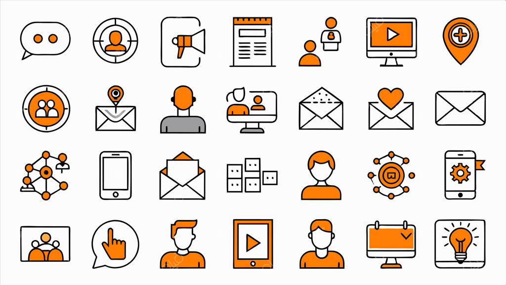 مجموعه آیکون‌ها شامل نماد ساعت یک