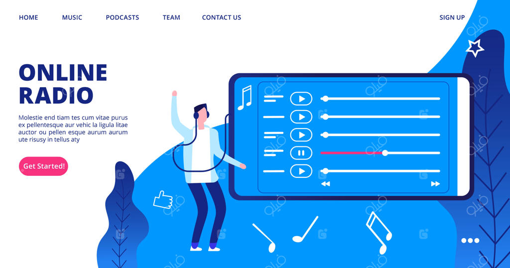 قالب صفحه فرود سرگرمی موبایل