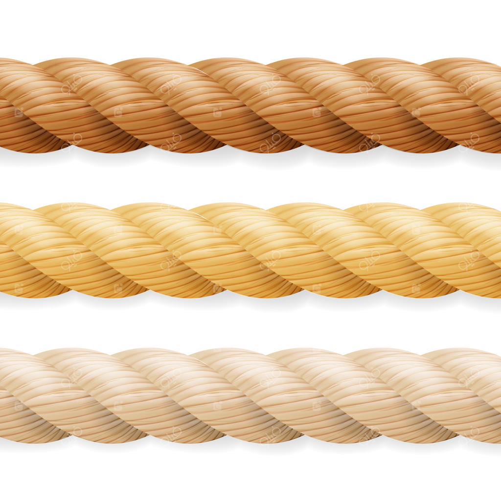 مجموعه‌ای از طناب‌ها با ضخامت‌های مختلف