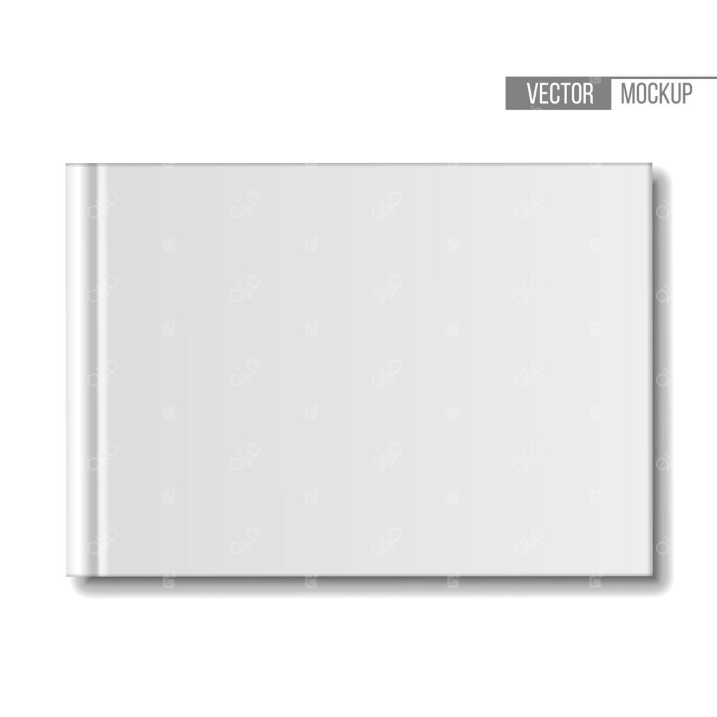 موکاپ کتاب خالی با پس‌زمینه سفید