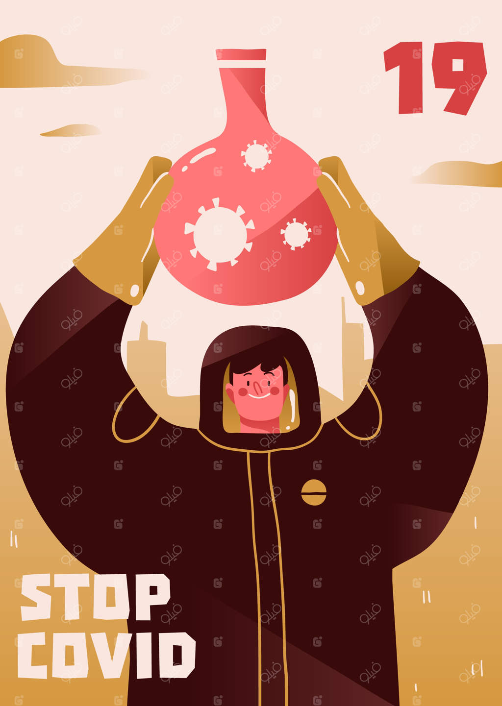 مبارزه با ویروس کرونا: تصویری از یک دکتر در حال نبرد با ویروس کووید-۱۹