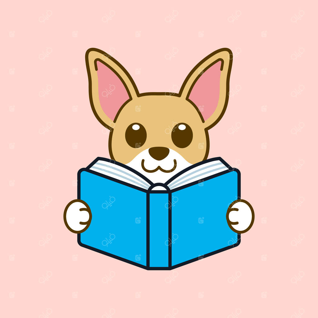 چی‌واوای بامزه‌ در حال کتاب خواندن