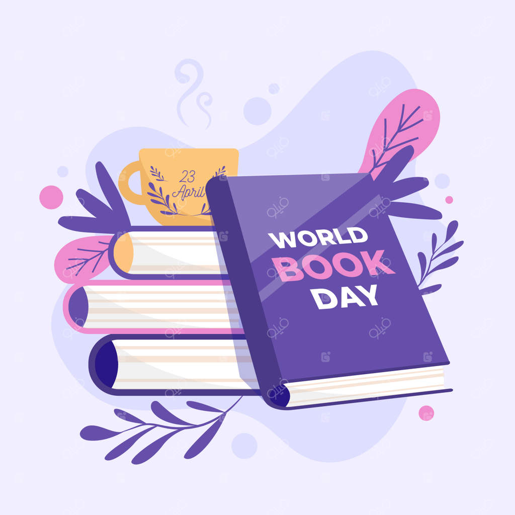طراحی روز جهانی کتاب با سبک فلت