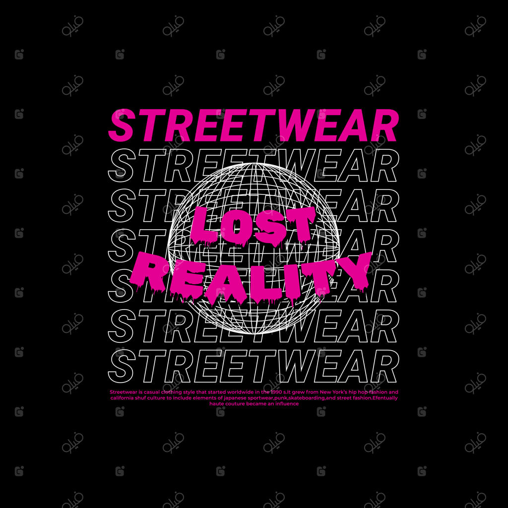 طراحی تیشرت دنیای گم شده، مناسب برای چاپ سیلک، کاپشن و موارد دیگر