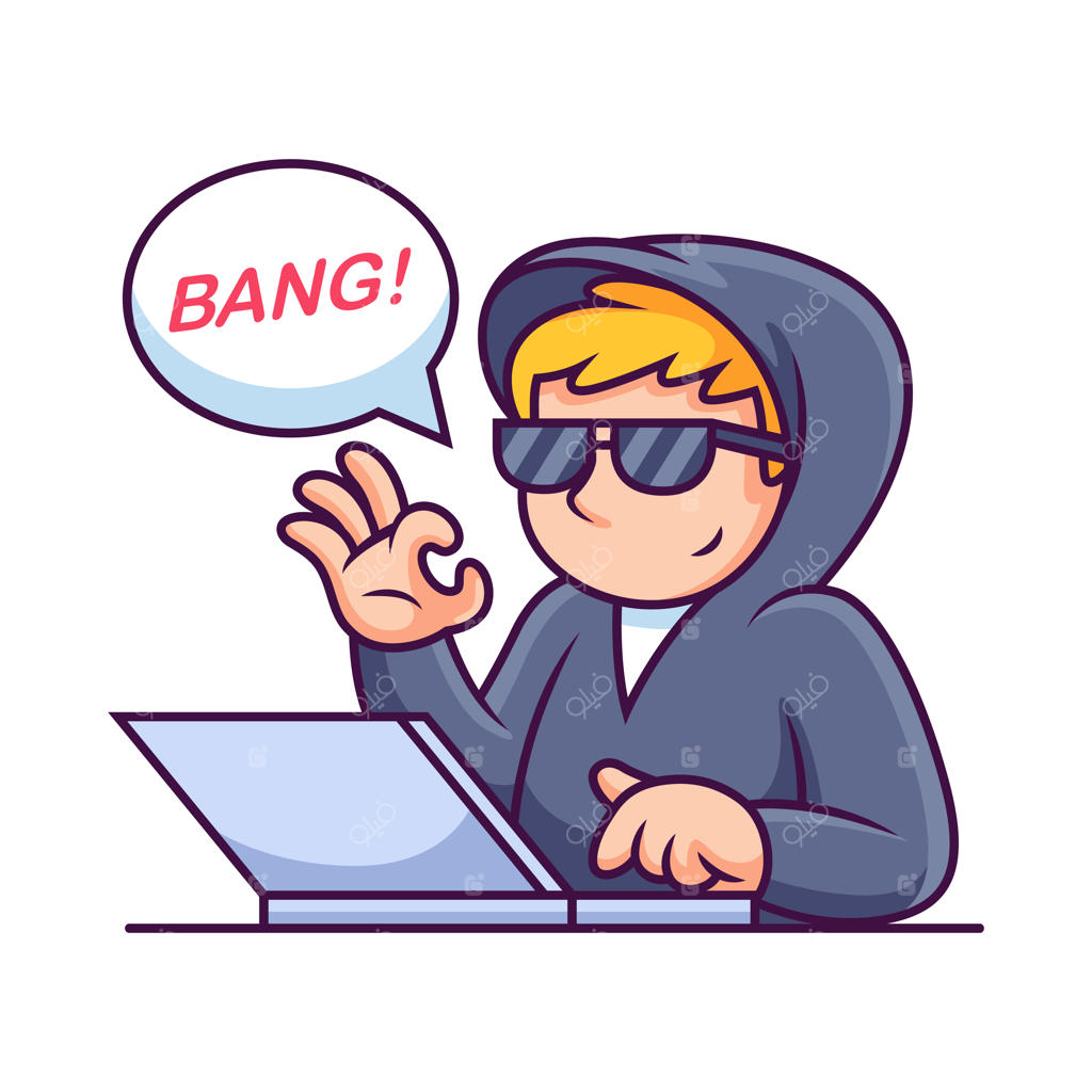 هکر پشت لپ‌تاپ. تصویر نمادین. مفهوم نماد فناوری علمی به‌صورت جداگانه