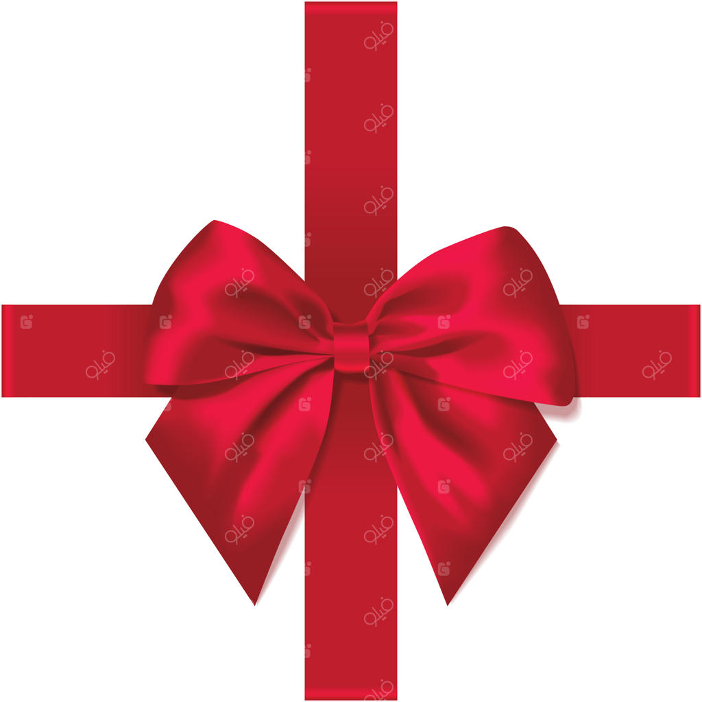 پاپیون ابریشمی قرمز روشن با تزیین روبان برای هدیه