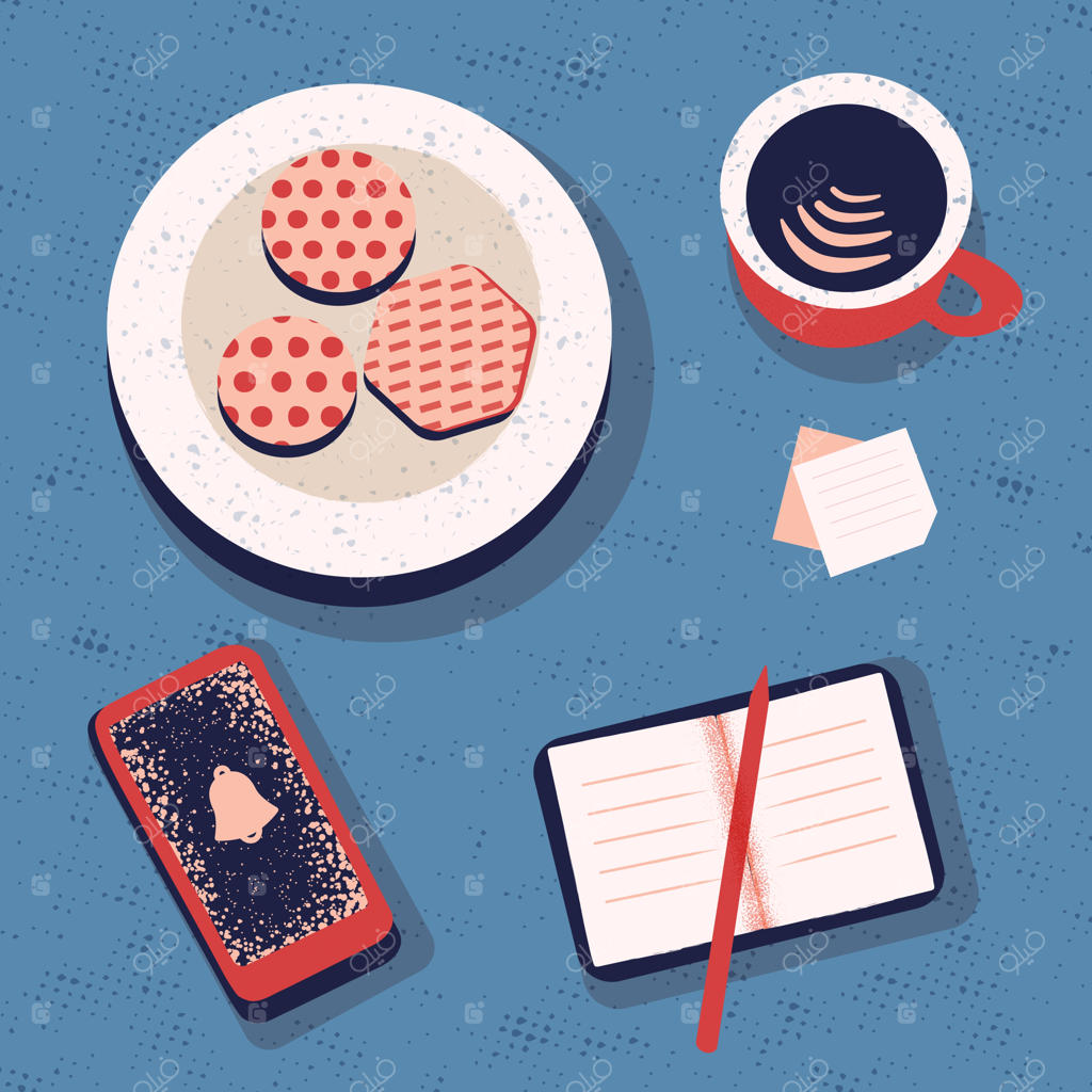 مفهوم برنامه‌ریزی و سازمان‌دهی: زمان استراحت با قهوه