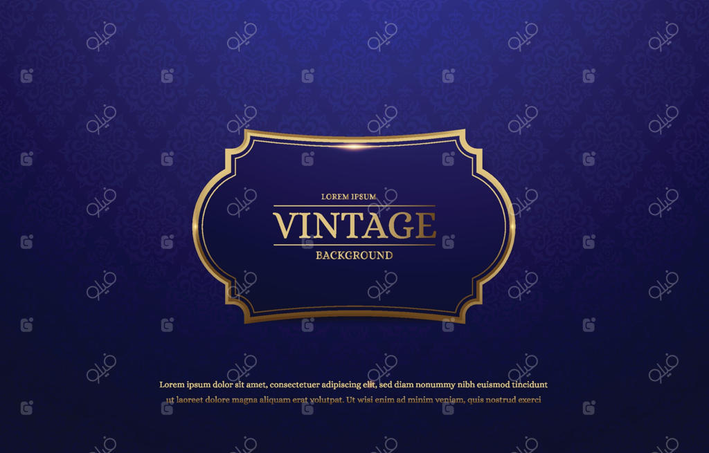 الگوی کاغذ دیواری گلدار کلاسیک با قاب قدیمی