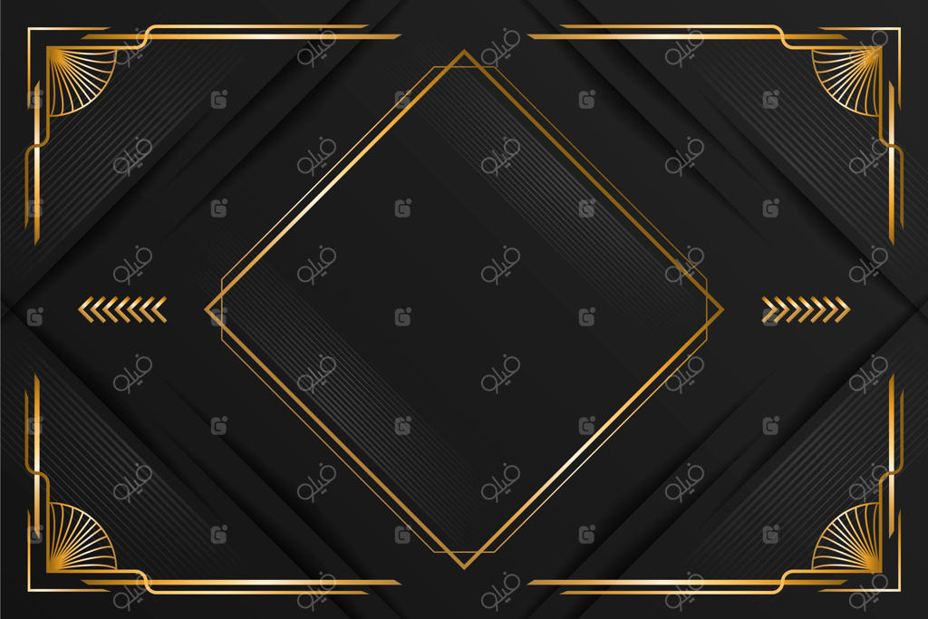 پس‌زمینه‌های مشکی با قاب‌های طلایی