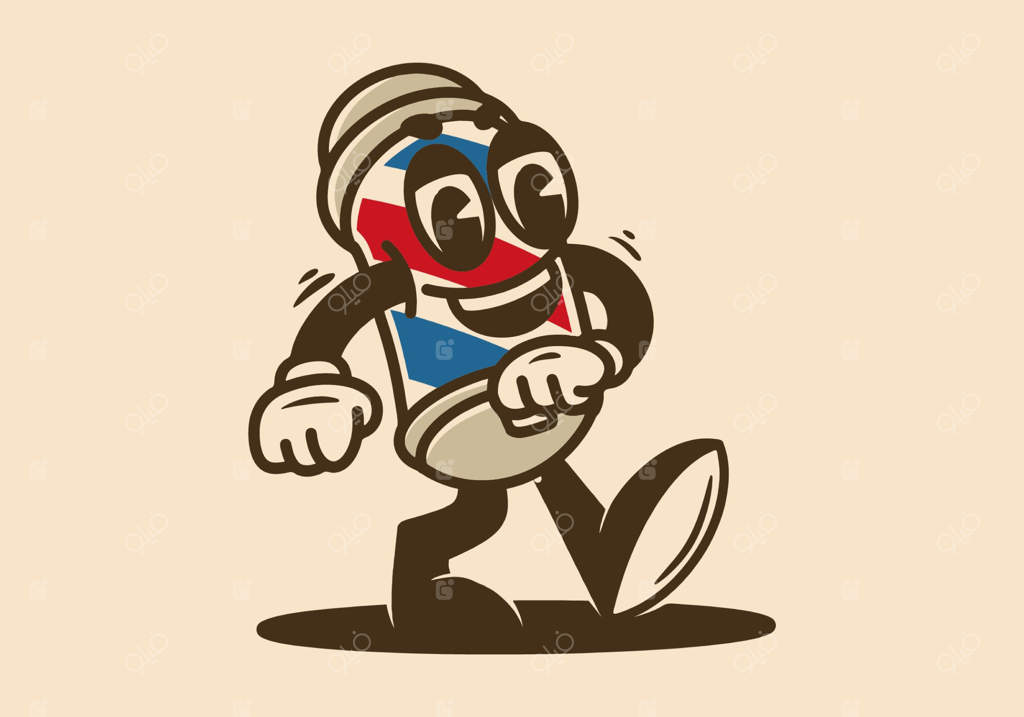 تصویرسازی شخصیت عروسکی برای آرایشگاه مردانه