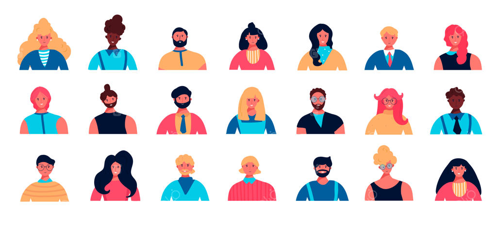 مجموعه آواتار جوانان از نژادهای مختلف