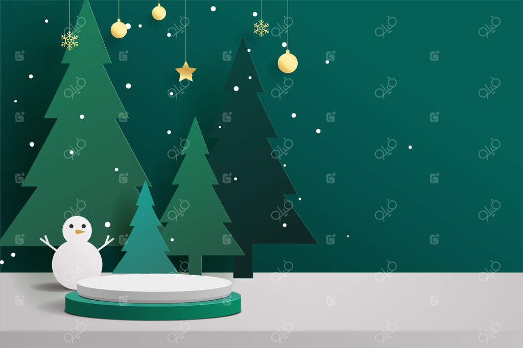 طرح تریبون با تم کریسمس