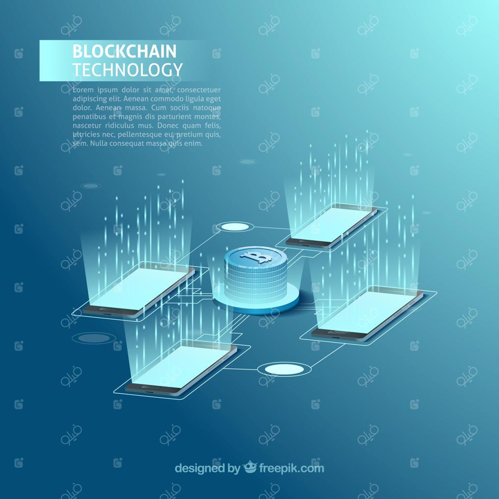 مفهوم بلاکچین برای صفحه فرود