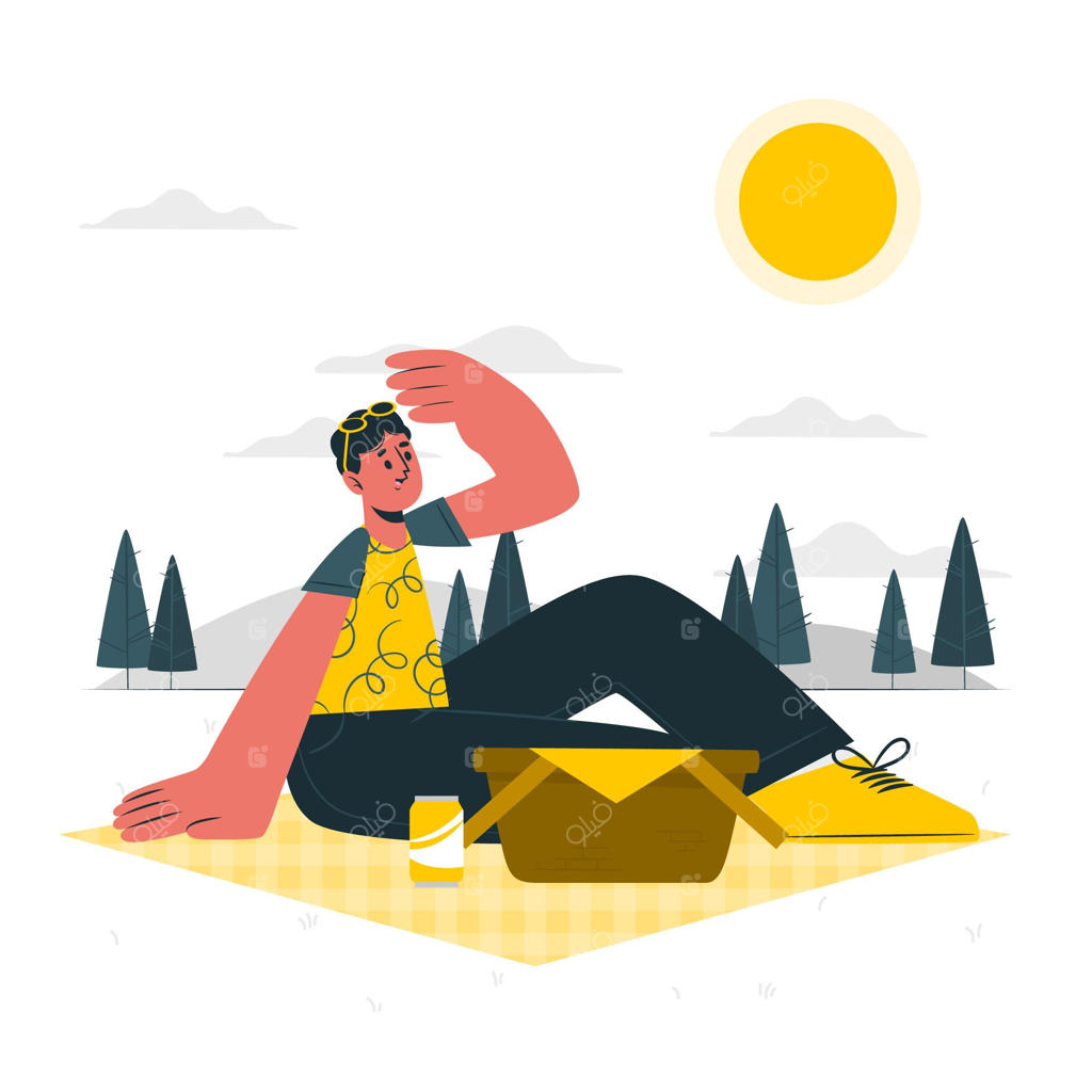 تصویرسازی مفهوم روز آفتابی