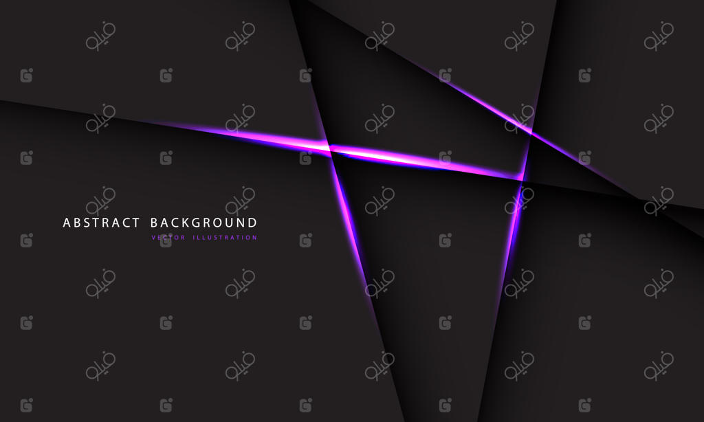 خط نوری انتزاعی بنفش در پس‌زمینه خاکستری تیره