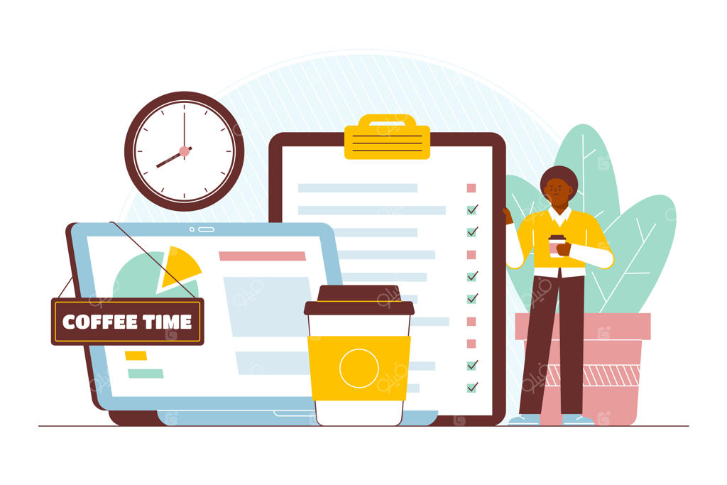 طرح مسطح: طراحی تجاری قهوه