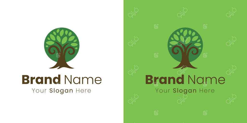 طراحی لوگوی مفهومی درخت برای کسب و کار