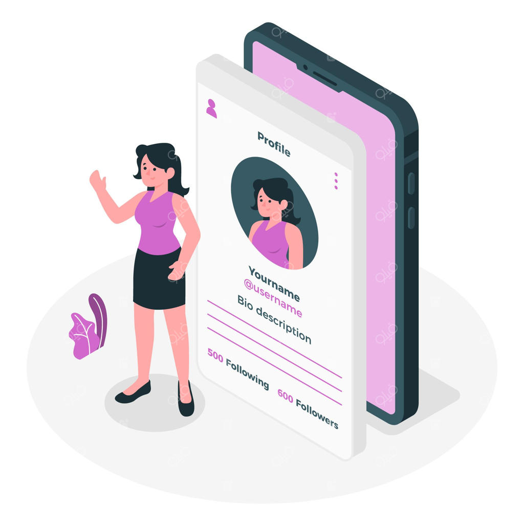 تصویرسازی مفهومی رابط کاربری پروفایل