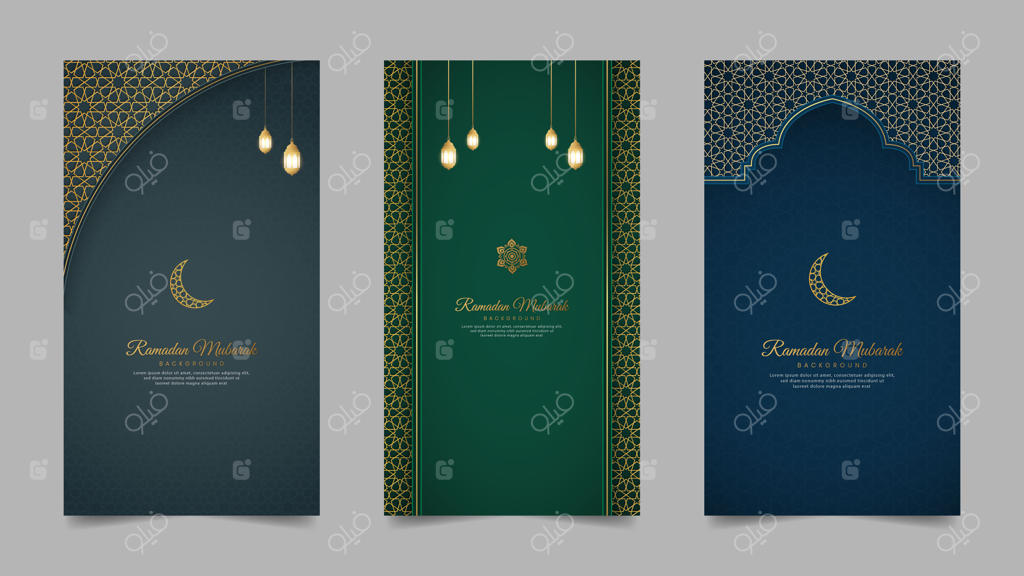 مجموعه قالب‌های داستان‌های واقع‌گرایانه شبکه‌های اجتماعی برای عید مبارک و رمضان کریم اسلامی