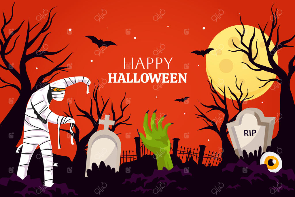 زمینه‌ی ساده برای جشن هالووین