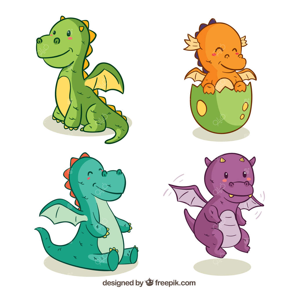 مجموعه شخصیت‌های اژدهای بچه دست‌ساز