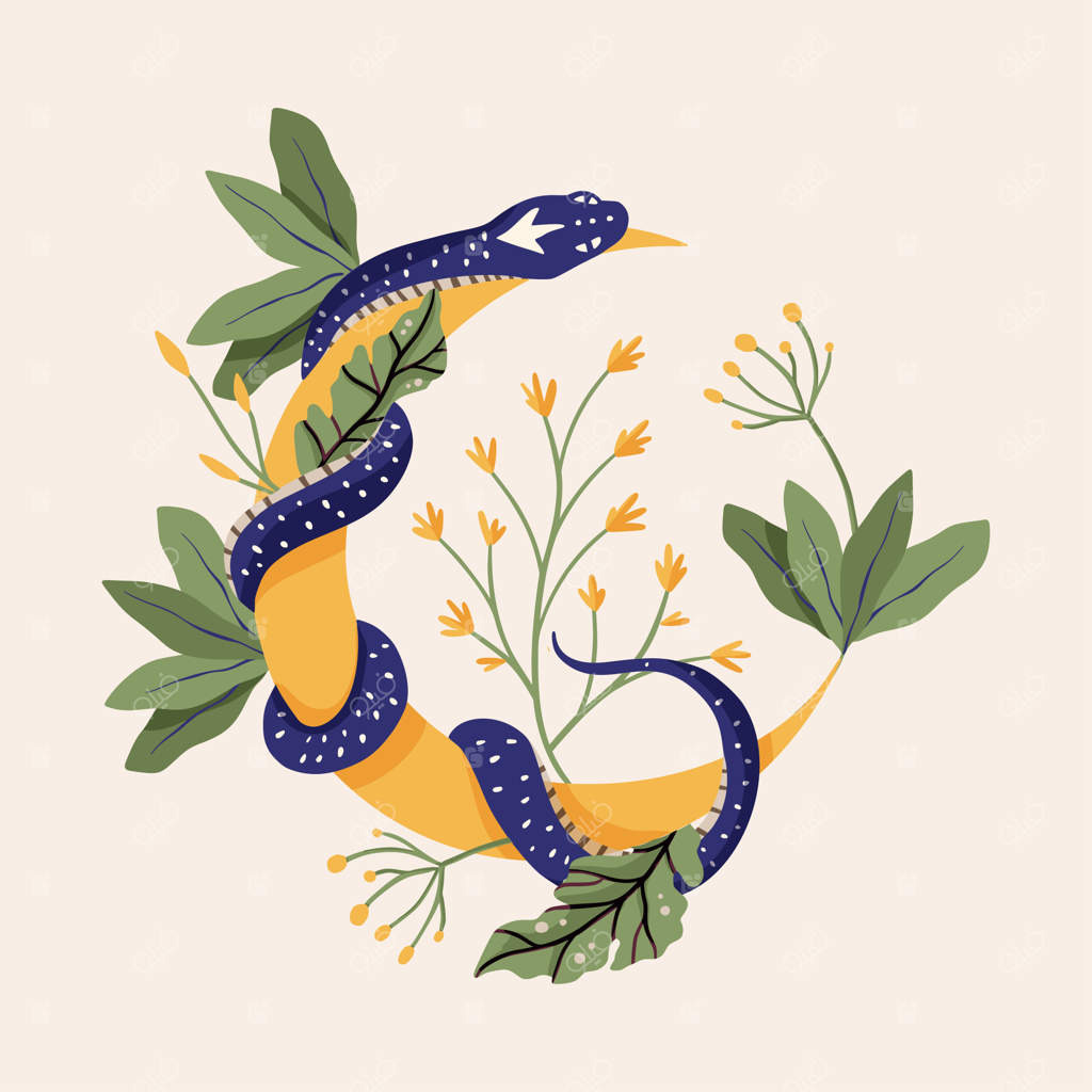 طراحی وکتور تصویرسازی مارها