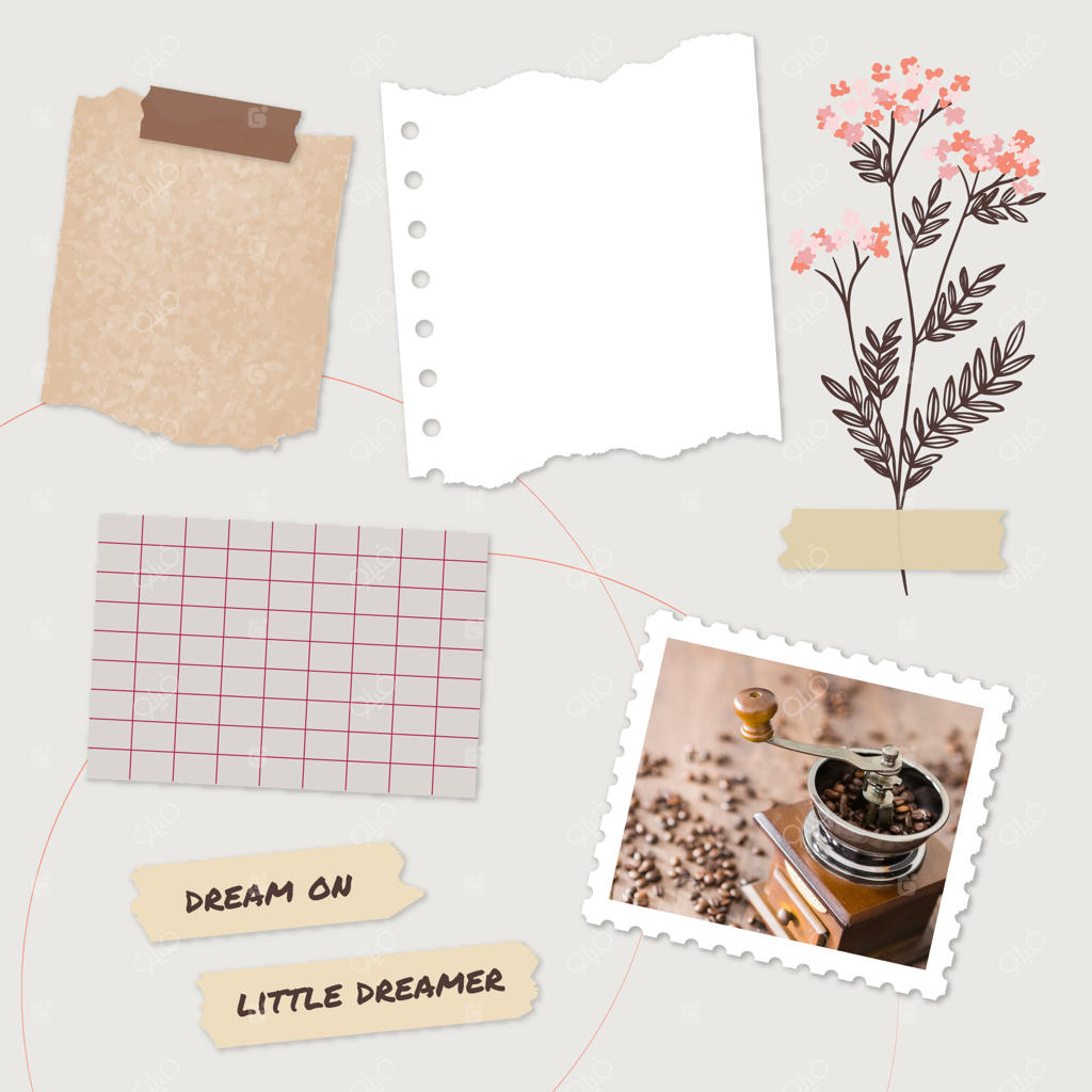 مجموعه کلاژ وینتیج با طراحی تخت