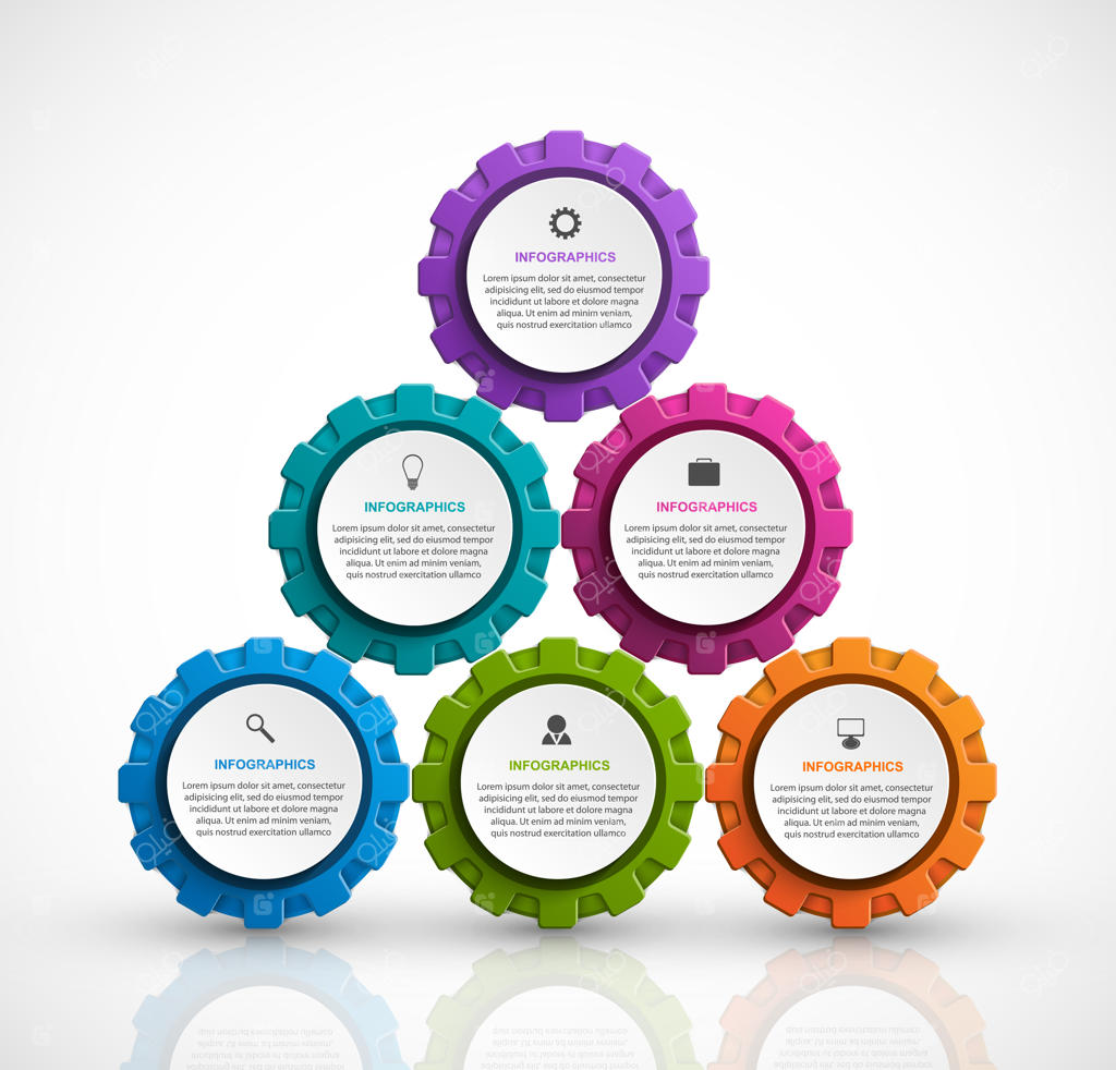 اینفوگرافیک برای ارائه‌های کسب‌وکار یا بنر اطلاعاتی.