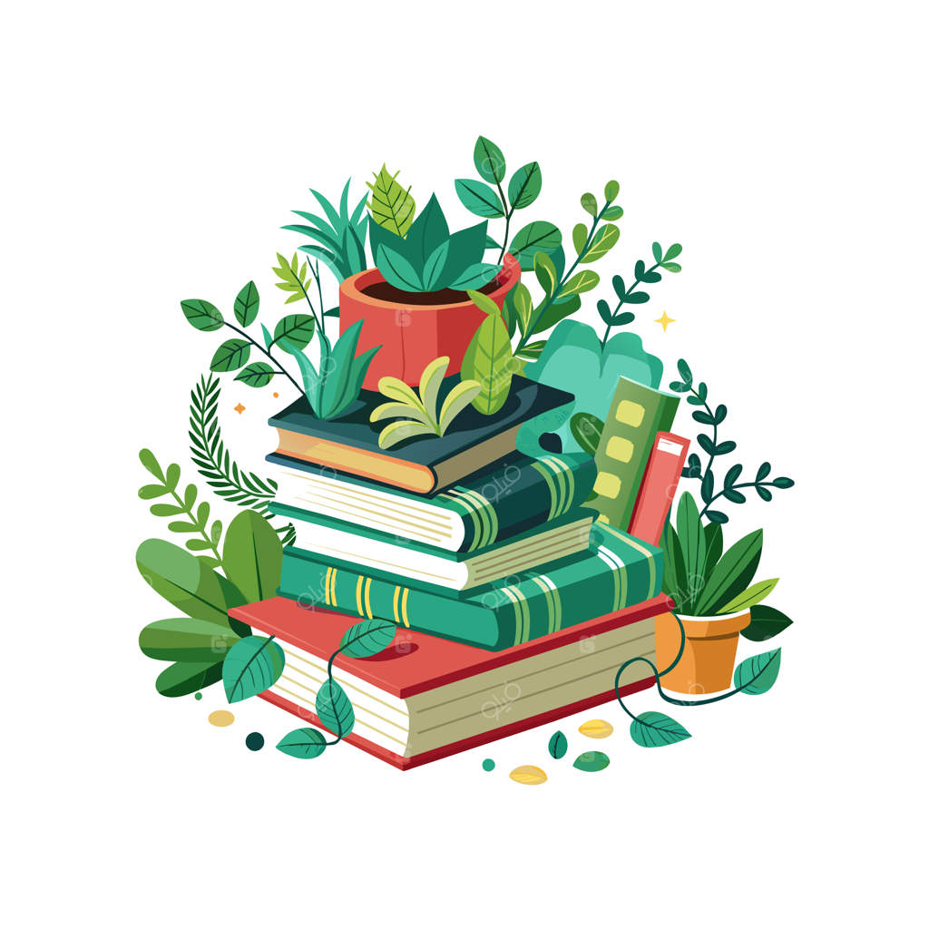 مفهوم تصویرسازی وکتوری از چیدمان کتاب‌ها