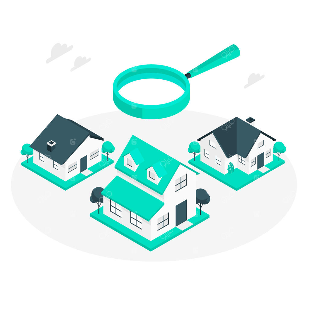 تصویرسازی مفهوم جستجوی خانه