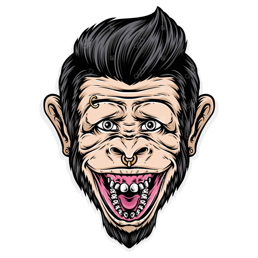 میمون خندان با موی راکابیلی