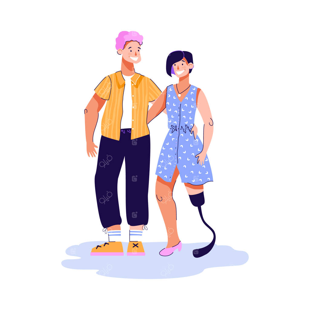 زوج خوشبخت با معلولیت - مرد و زن