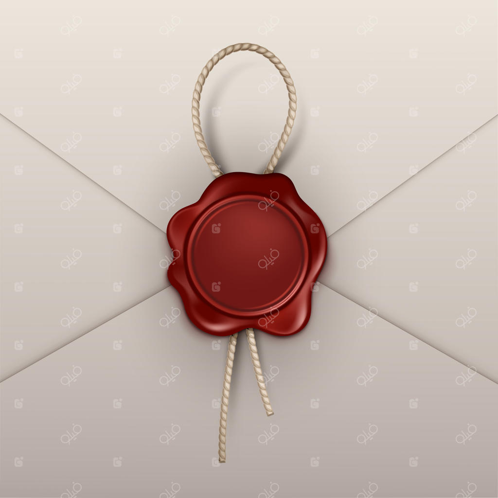 مهر موم روی زمینه