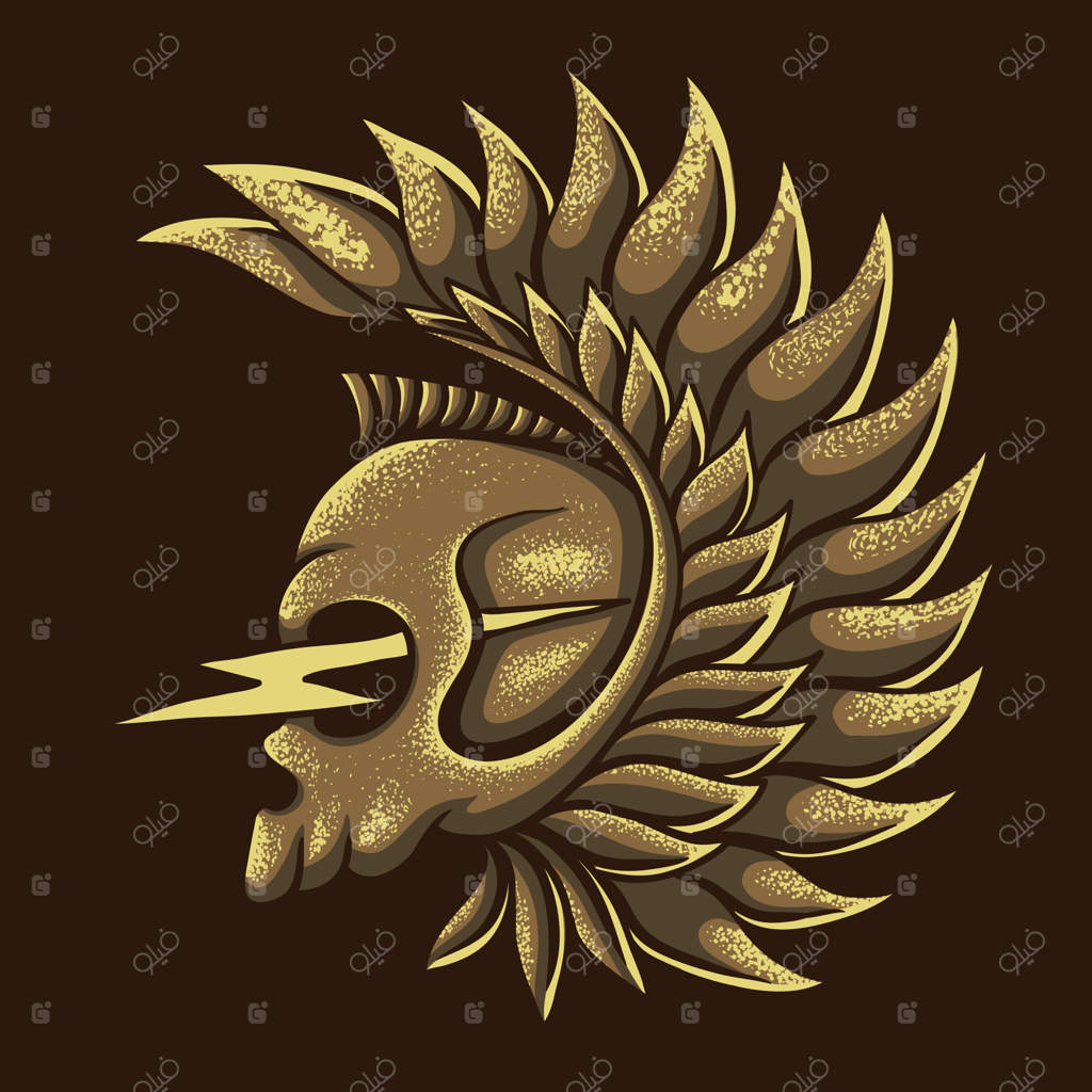 تصویر رعد و برق بال جمجمه