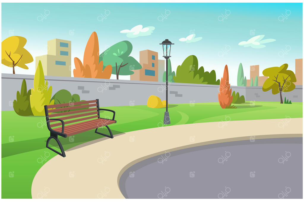 محوطه باغ دارای نیمکت‌ها، مسیرهای پیاده‌روی و درختان سایه‌دار است.