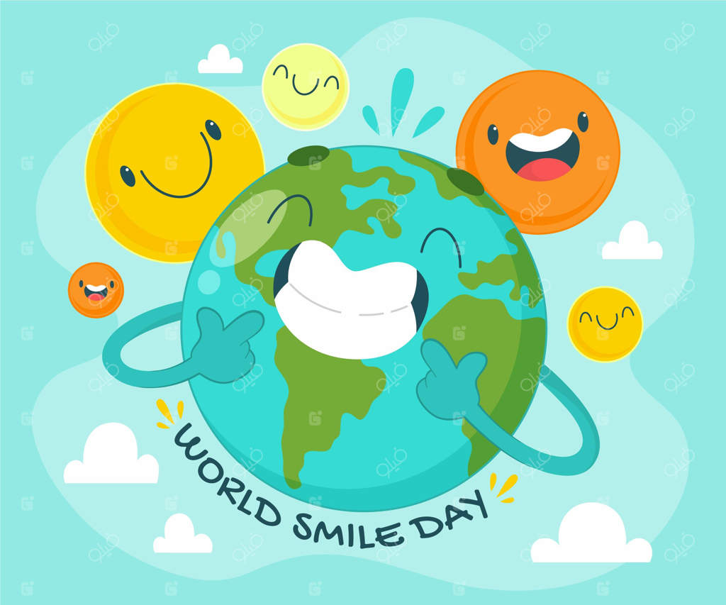 طرح دستی روز جهانی لبخند به سبک تخت