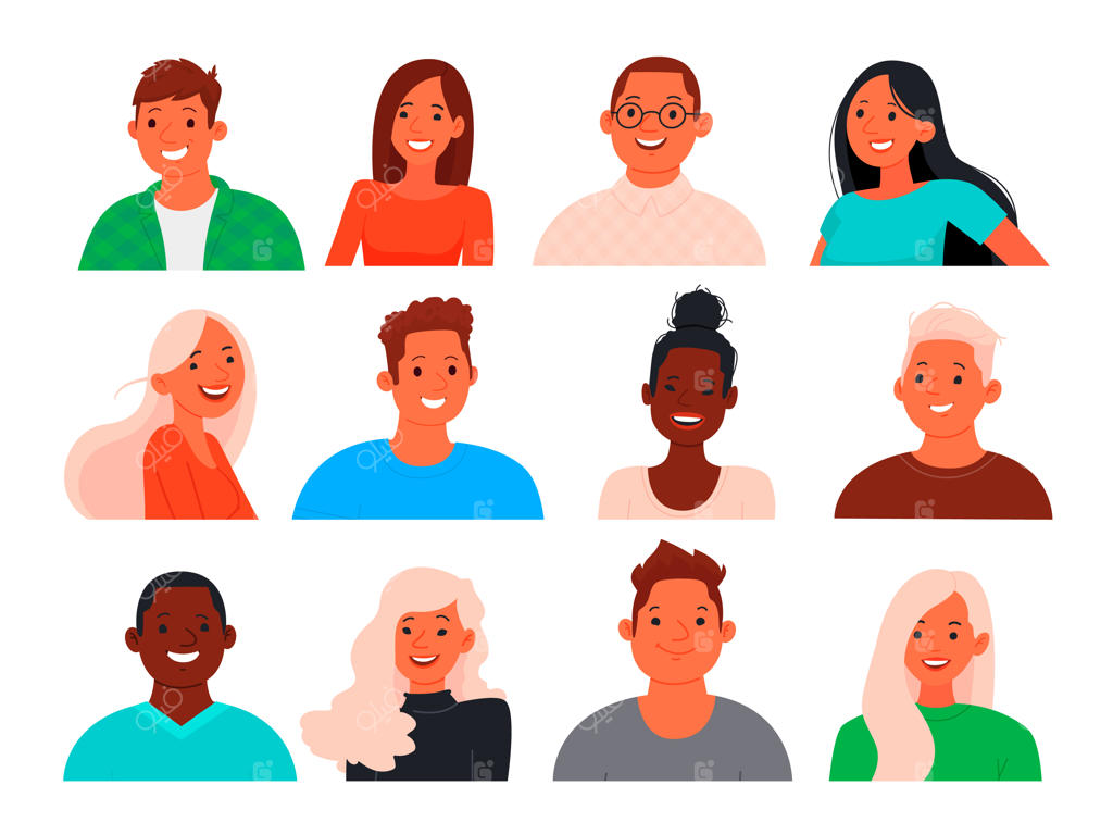 مجموعه آواتارهای دختران و پسران جوان