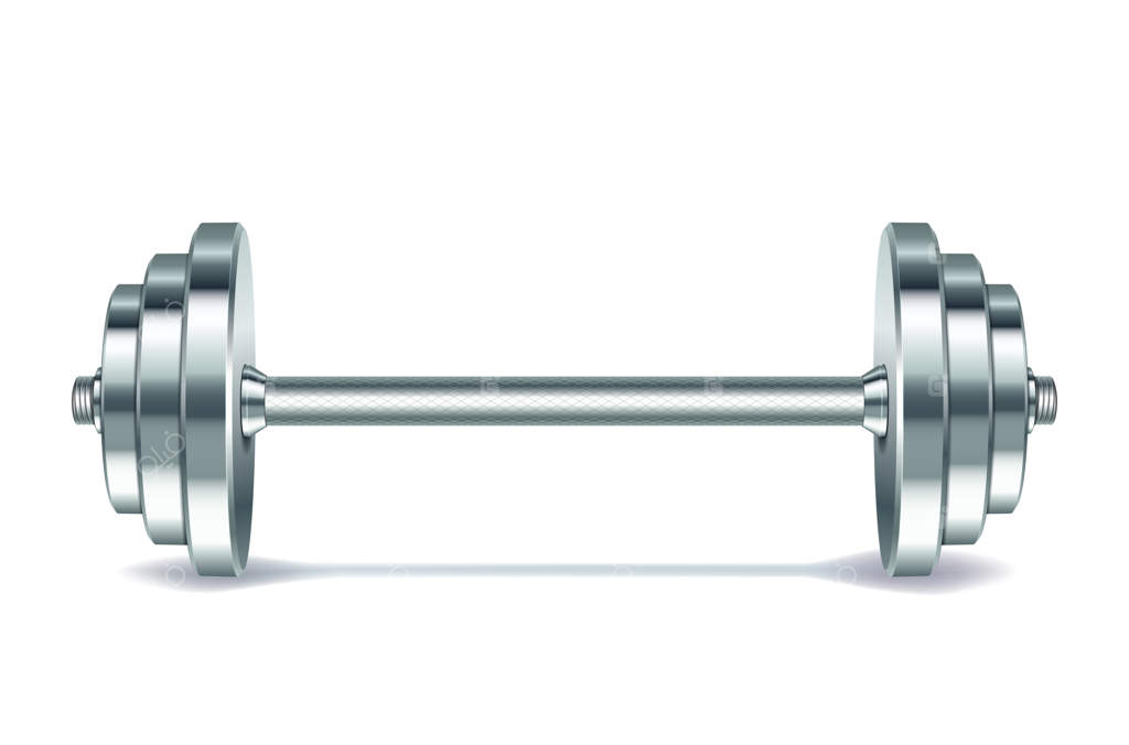 هالتر واقعی فلزی روی زمینه سفید.