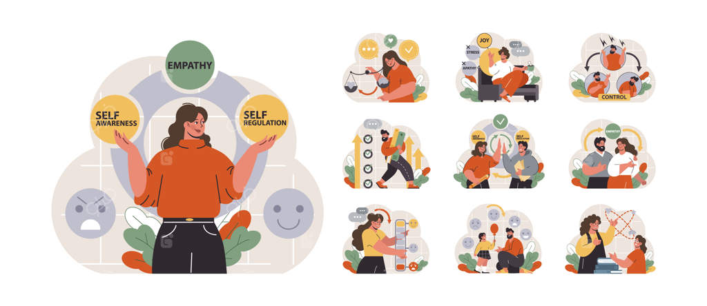 رشد هوش هیجانی: تعادل احساسات و مهارت کنترل با عمق شخصیت EQ