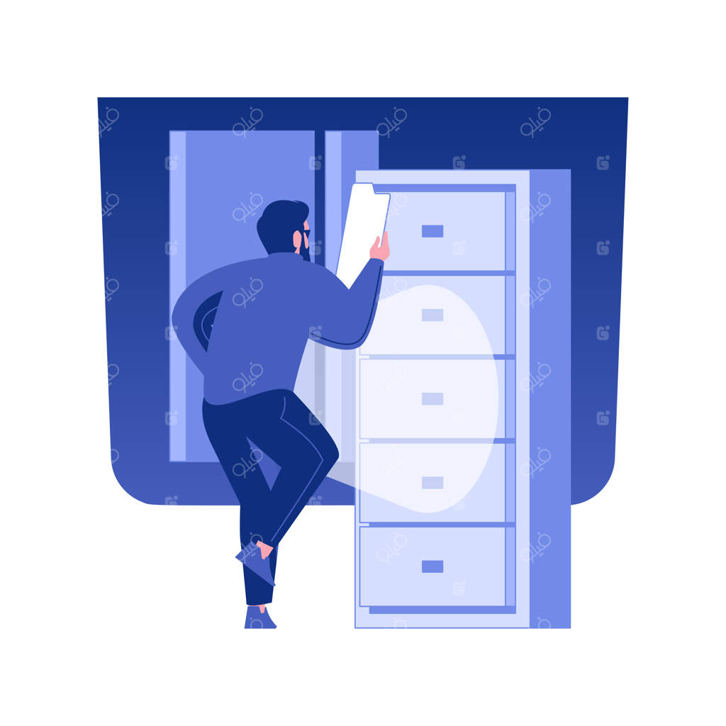 جاسوسی صنعتی - تصویرسازی مفهومی وکتور