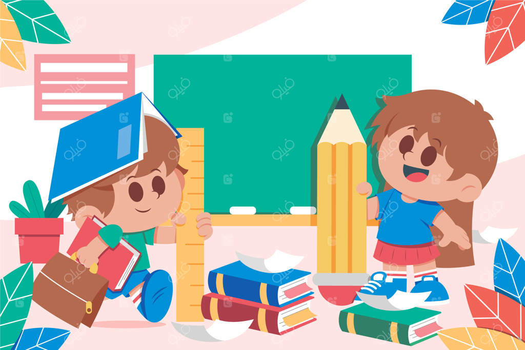 تصویرسازی تخت برای فصل بازگشت به مدرسه