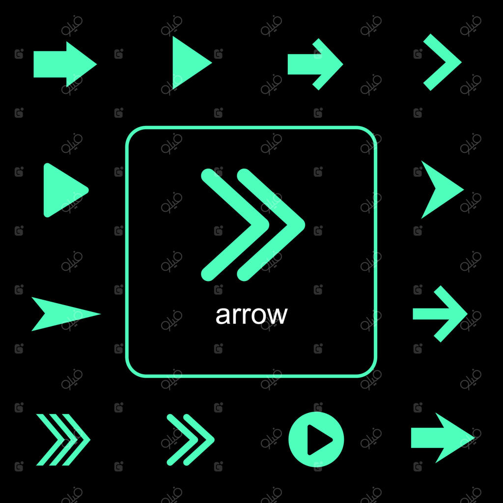 آیکون فلش برای نمایش جهت