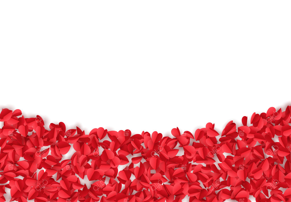 قلب‌های کاغذی قرمز و صورتی روی زمینه سفید، تصویر وکتور