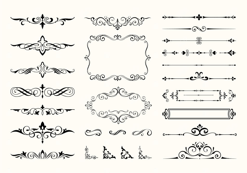 جداکننده‌ها و قاب‌های تزئینی وینتیج شیک