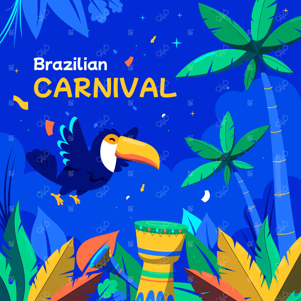 تصویرسازی تخت برای کارناوال برزیل