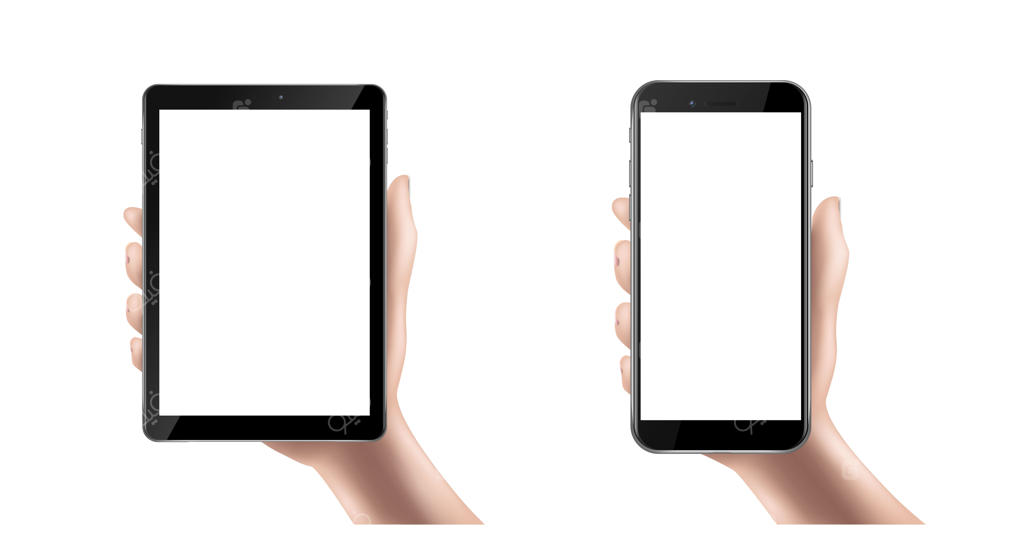 آیکون وکتور واقعی دست در حال نگه داشتن گوشی هوشمند، مناسب برای قالب‌های رابط کاربری و تجربه کاربری، با پس‌زمینه سفید