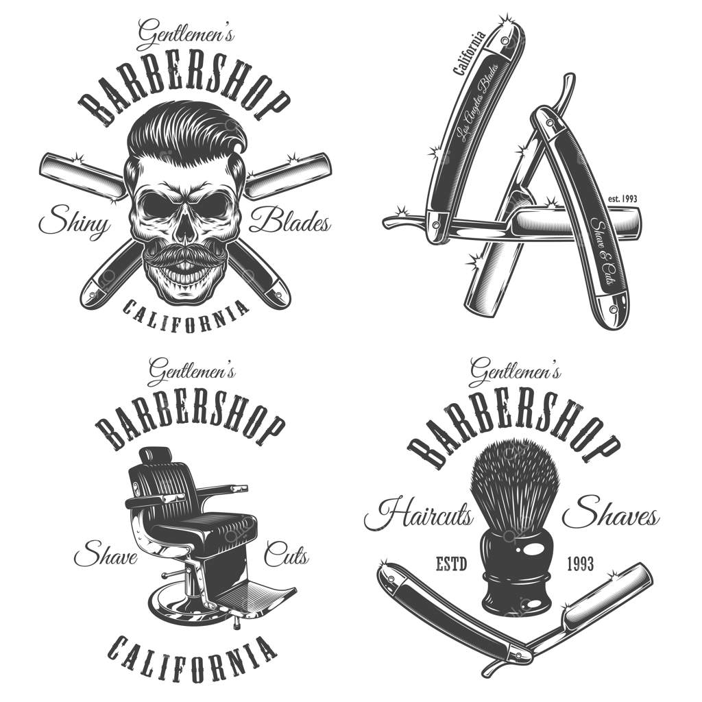 مجموعه‌ای از نشان‌های آنتیک آرایشگری