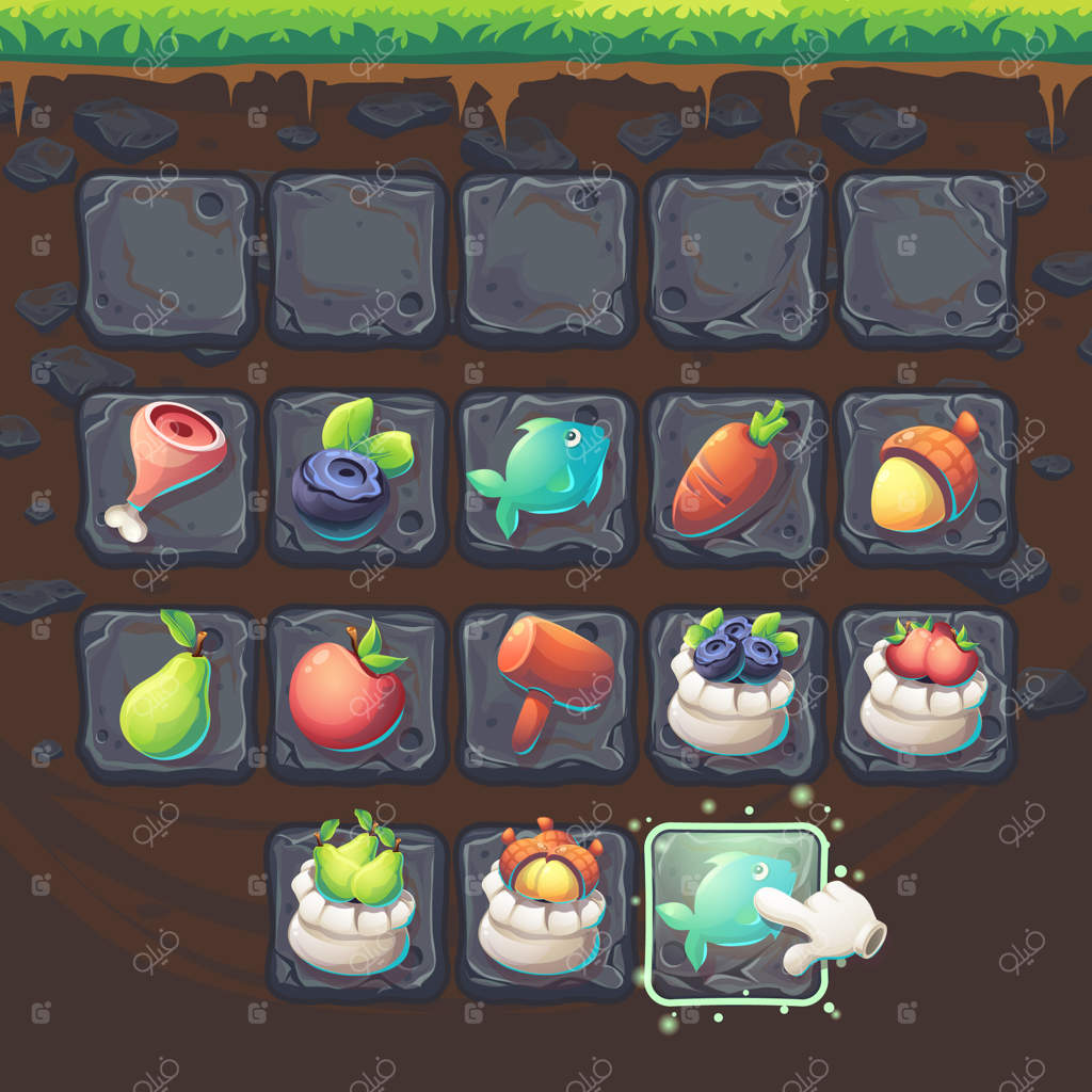 غذا دادن به روباه: بازی تطبیق ۳ آیتم با رابط کاربری گرافیکی