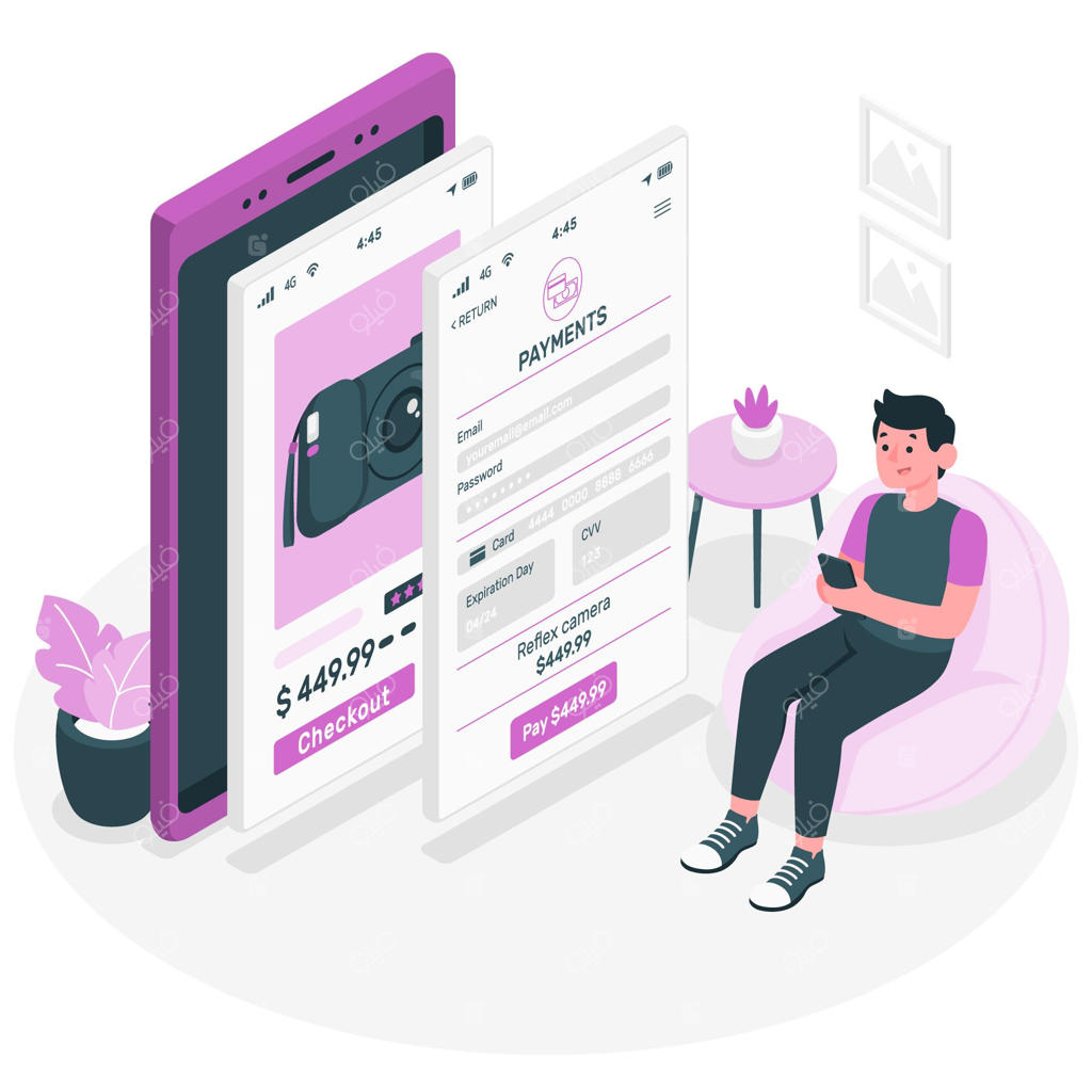 تصویر مفهومی اطلاعات پرداخت